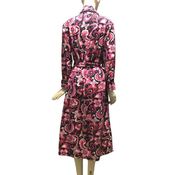 ALEXANDER DEL ROSSA PALM COAST, FLORIDA VTG. 70’s PRINT COTTON ROBE/WRAP - Picture 2 of 6